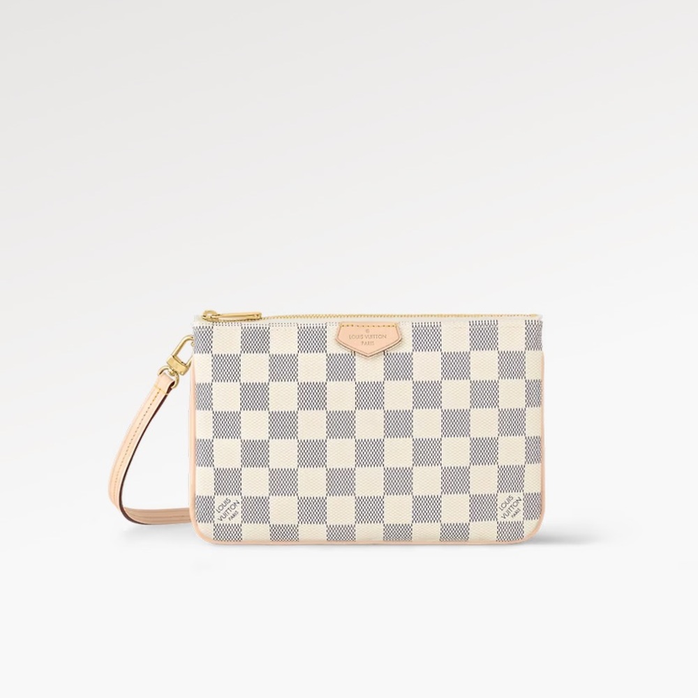 Louis Vuitton Double Zip Pochette like new with box. No flaws.